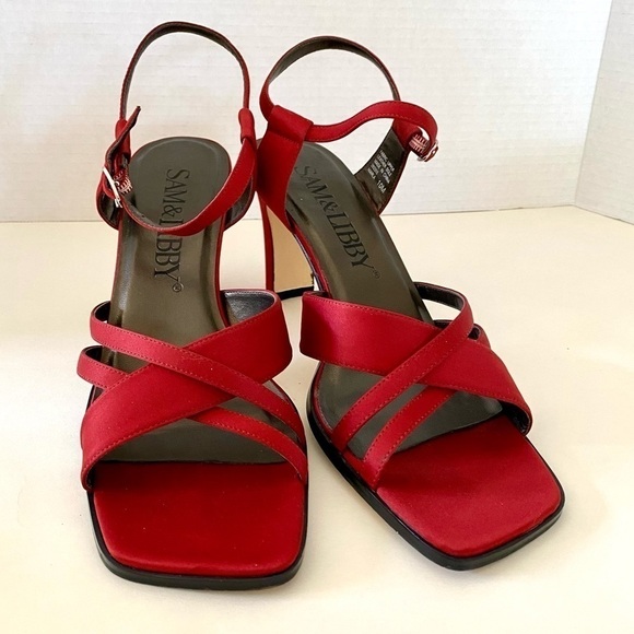 Sam & Libby “Marla” Cabernet Red Formal Heels size 10 — Y2K - Picture 2 of 14